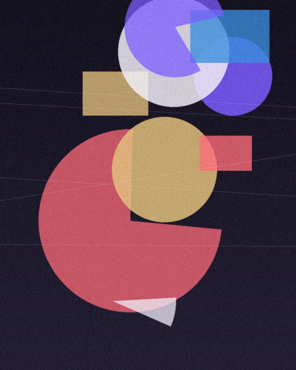 Bauhaus Night, an abstract canvas